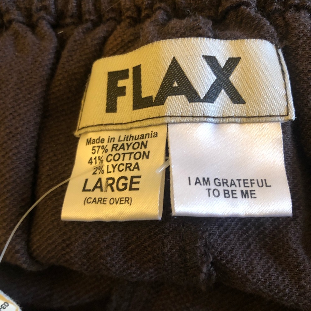 Flax L pants trousers NWT